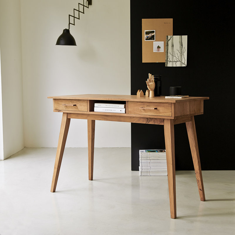 Trinette Solid Wood Writing Desk