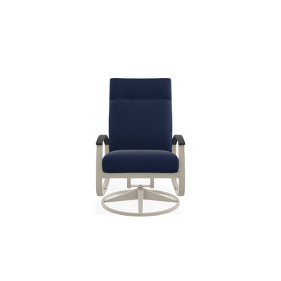 Chaise berçante pivotante réglable avec coussins Askar