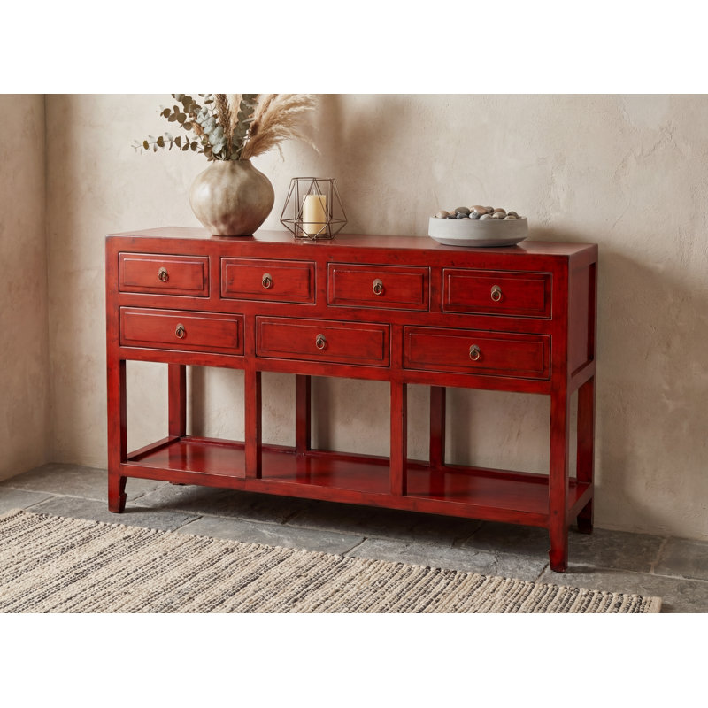 Annegreet 152cm Console Table, Dragon Red