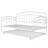 Metal Twin Daybed with Trundle, No Box Spring Needed, Anti-Noise Frame, Easy Assembly, Modern Design, White