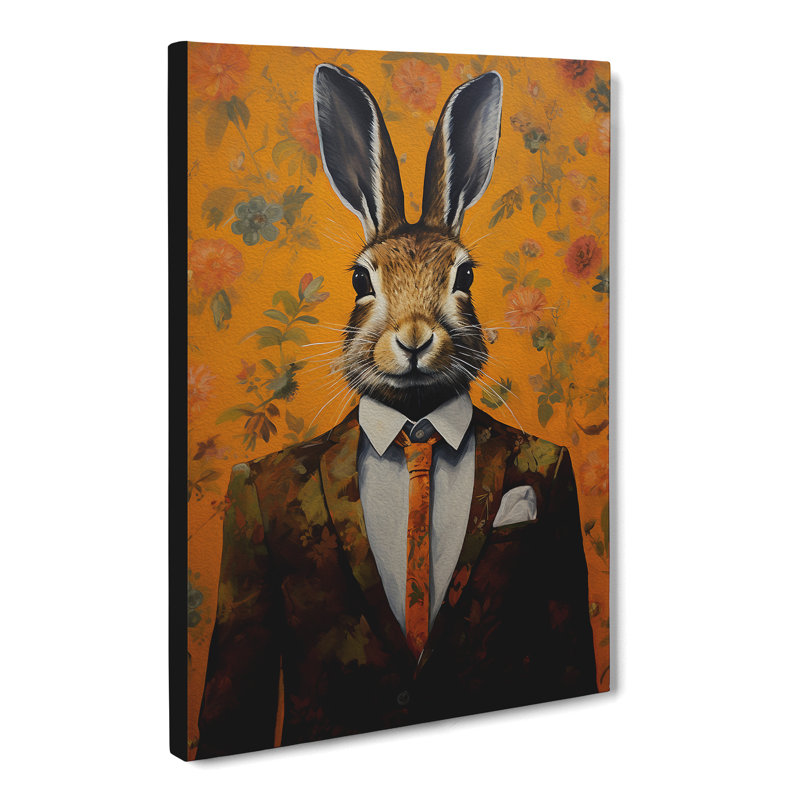 Hare In A Suit No.2 - No Frame Print, 76cm H x 50cm W x 3cm D