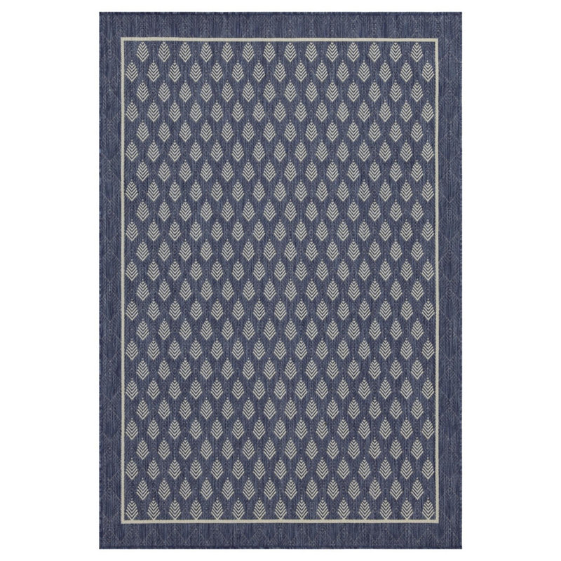 Tapis bleu intérieur / extérieur Sunshine, Rectangle 7 pi 10 po x 10 pi 3 po