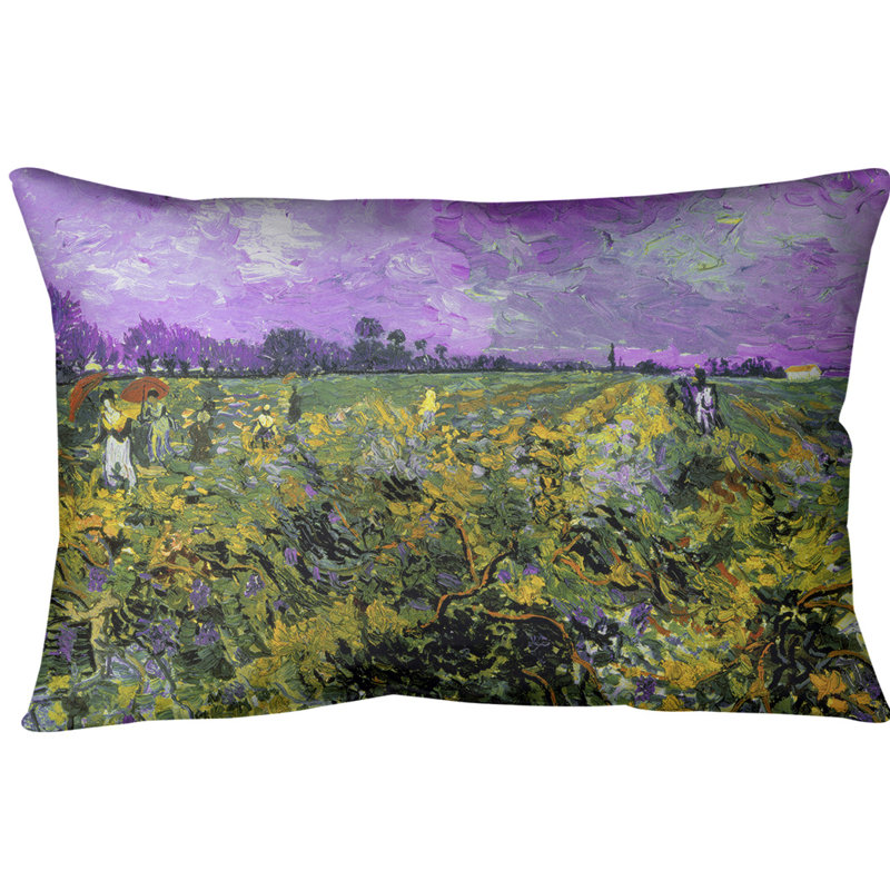 Coussin en vineyard, Mauve, Faux lin