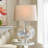 Salinda - Fossil Glass Table Lamp With Solid Crystal Acrylic Base