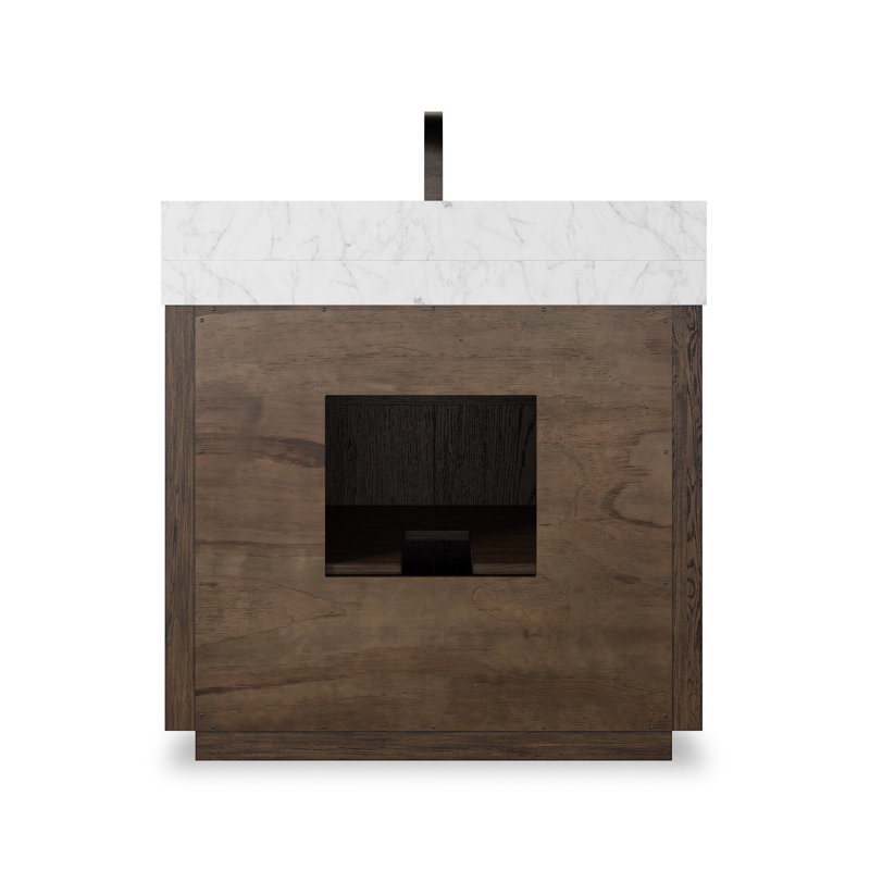 Everett 36'' W Single Vanity, Satin Espresso Oak