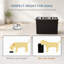 Station de rangement pour nourriture pour animaux avec base pour 2 bols