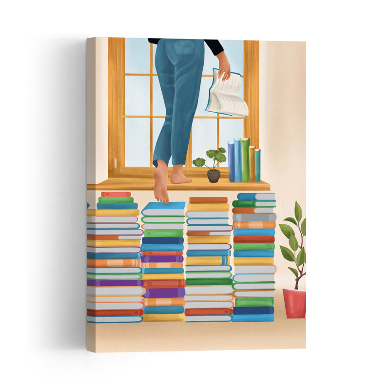 Affiche murale contemporaine « Reading To Rise », H 24 po x l 16 po