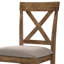 Tabourets élégants de hauteur comptoir avec rembourrage en mousse et couleur brun clair - de 2 bases en bois modernes pour la salle à manger
