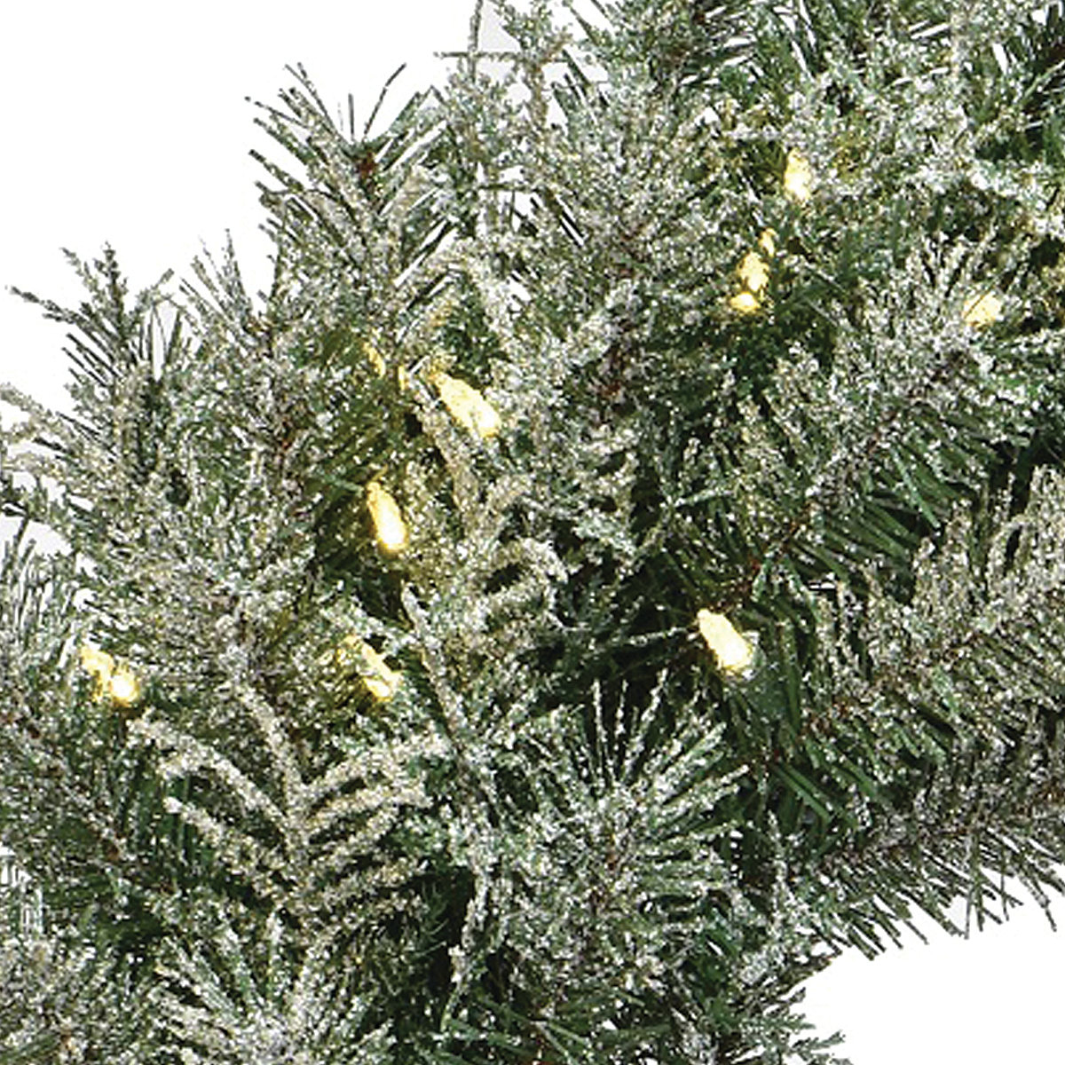 24" Frosted Fir Pre-Lit Wreath