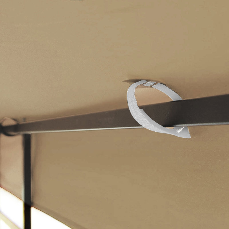Remplacement pour auvent de pavillon de jardin 10 pi x 10 pi - Toit à double couche pour toit d'extérieur - Kaki
