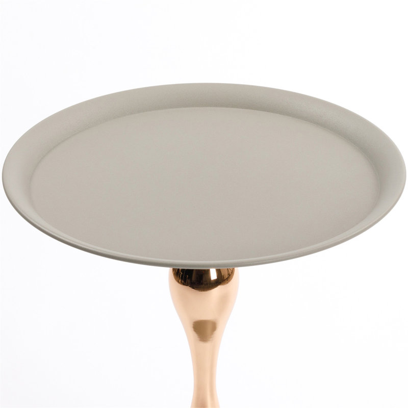 Table d'appoint ronde Mermaid Tail, Gris mat
