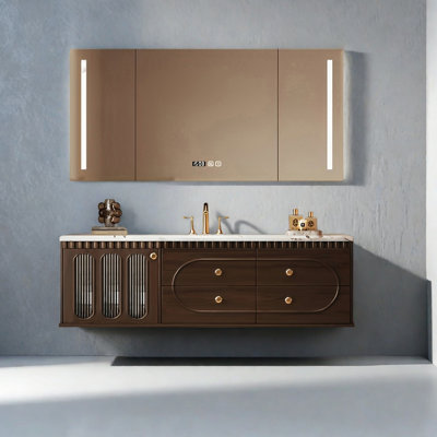 French retro-style rock plate bathroom cabinet