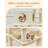 Cat Tree For Cats, Plush Multi-Level Cat Condo With 12 Scratching Posts, 2 Perches, 2Caves, Hammock, 2 Pompoms, Scratch Board For Indoor Cats -MS023LM Beige