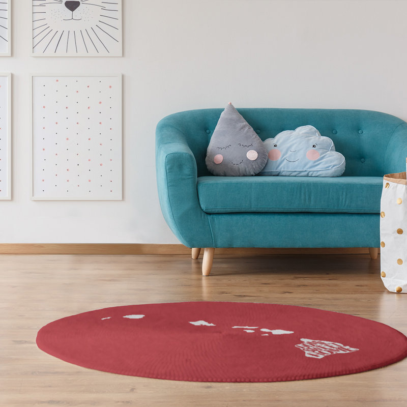 Chenille Indoor Rug, Round 5'
