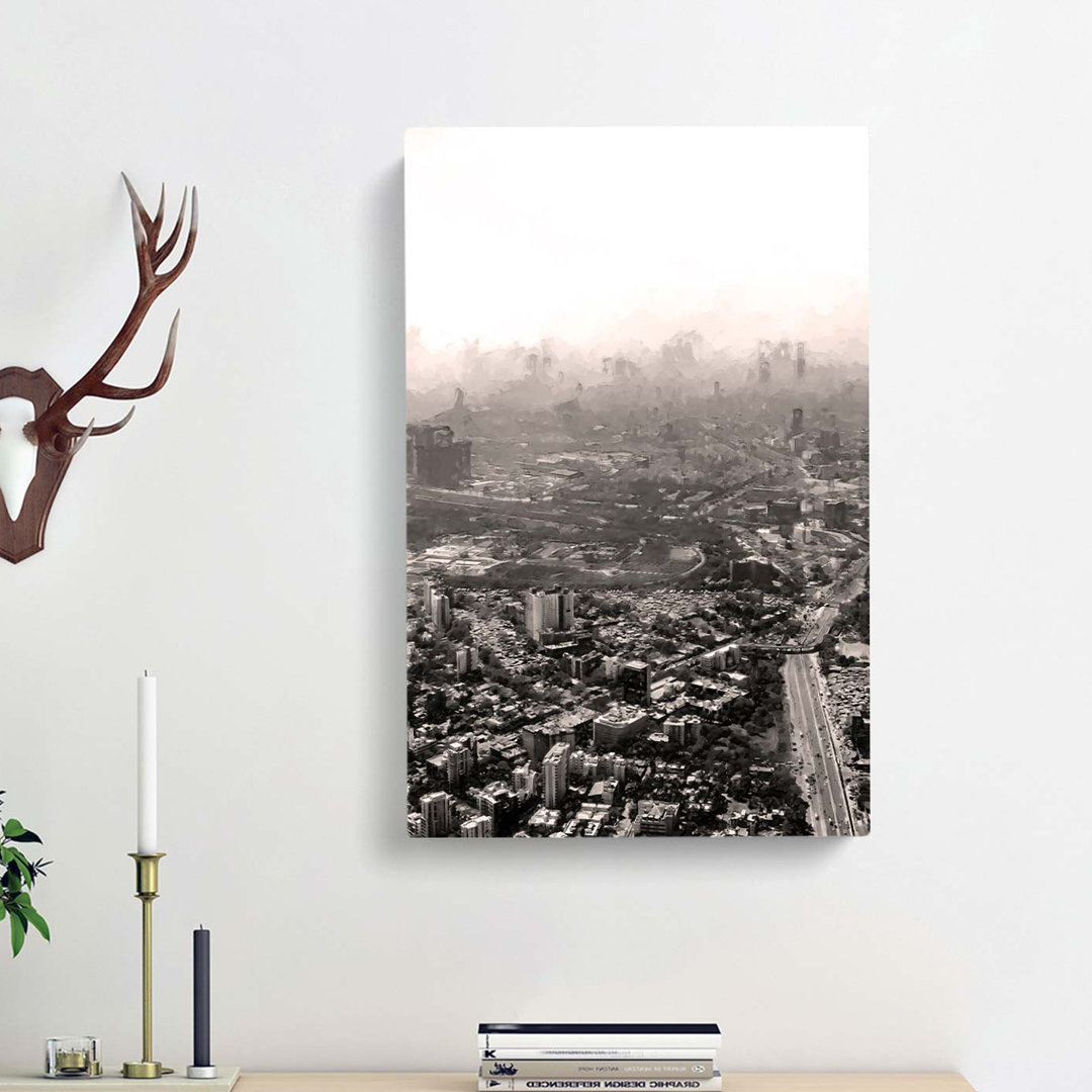Skyline In Mumbai India In Abstract - Wrapped Canvas