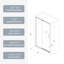 Porte de douche en verre 56-60 "x H 71" Piovt