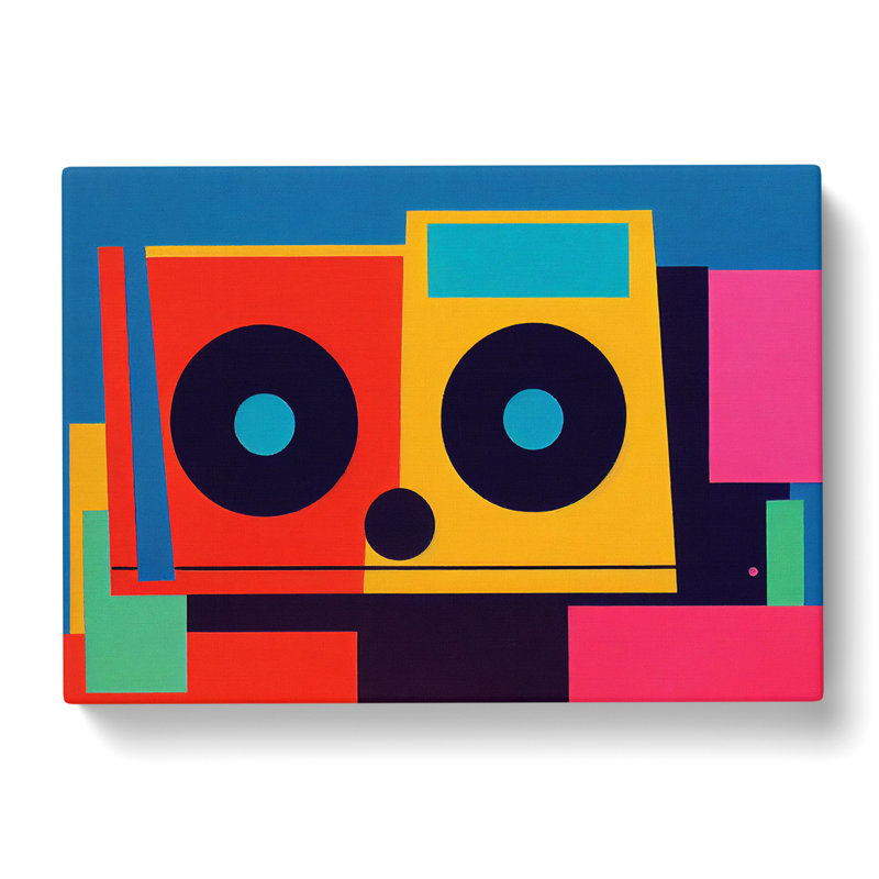 Boombox Abstract Vol.1 - Wrapped Canvas, 35cm H x 50cm W x 3cm D