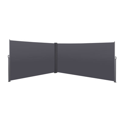 276 X 71 Retractable Privacy Awning For Outdoor Waterproof  Grey 276 Divider Awning
