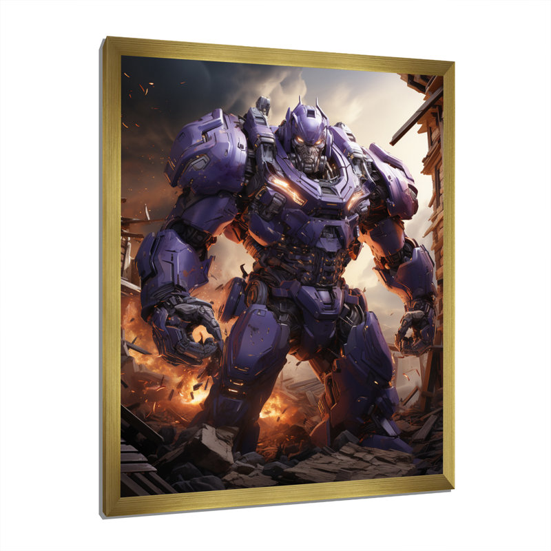 Villian Transformer III - Imprimé, Encadrement doré, H 32 po x l 24 po x P 1 po
