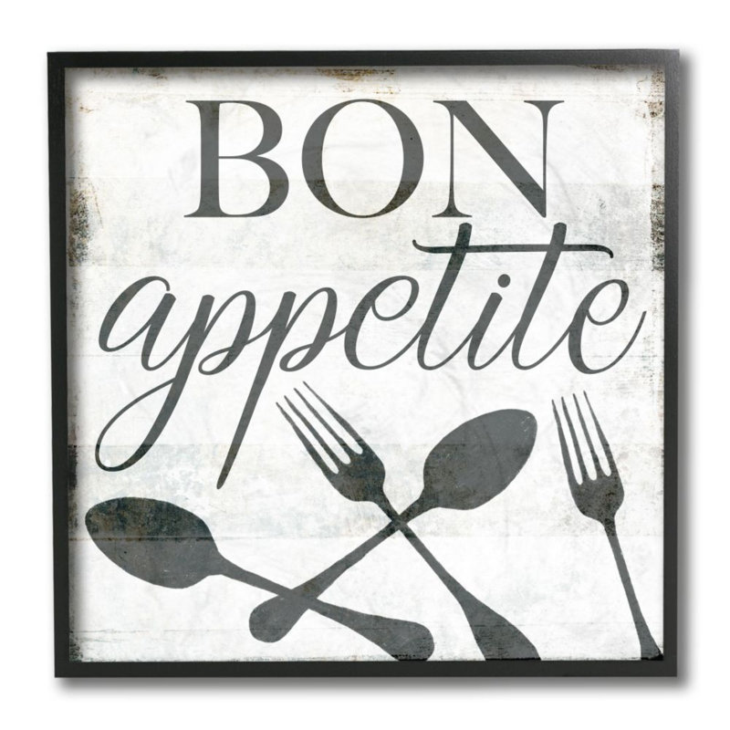 «Bon Appetite Rustic Charm» par Milli Villa, reproduction d'art graphique, 12" H x 12" W x 0.5" D