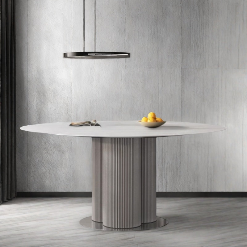Modern high-end dining table, 29.9" H x 59" L x 59" W