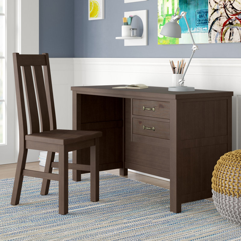 Ensemble de bureau d'écriture avec chaise Mateo, Espresso