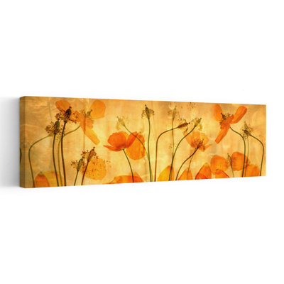 Ethereal Orange Poppies Abstract Delicate Ethereal Poppy Nature Spring Wall Art