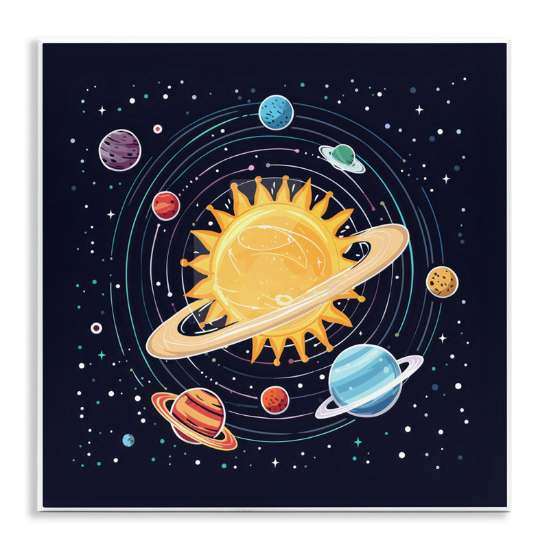 Solar System Planets Orbit Wall Plaque, design by Creative Studio