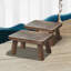 Wooden Low Stool Change Shoes Footstool Rectangle Small Bench for Living Room-526542652