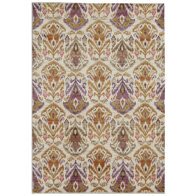 Geometric Hand Knotted 124cm X 178cm Area Rug