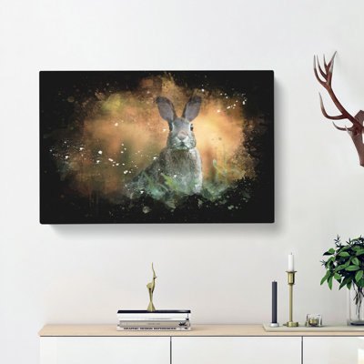 Hare In A Meadow - Wrapped Canvas