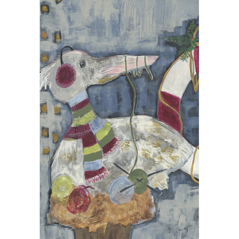Winter Pelican 1 Piece Wrapped Canvas Painting, 30cm H x 20cm W x 3.81cm D