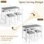 Ensemble de table de salle à manger 5 pièces avec 5 chaises rembourrées-2128999598