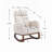 Modern Rocking Chair, with Wood Legs and Side Pocket