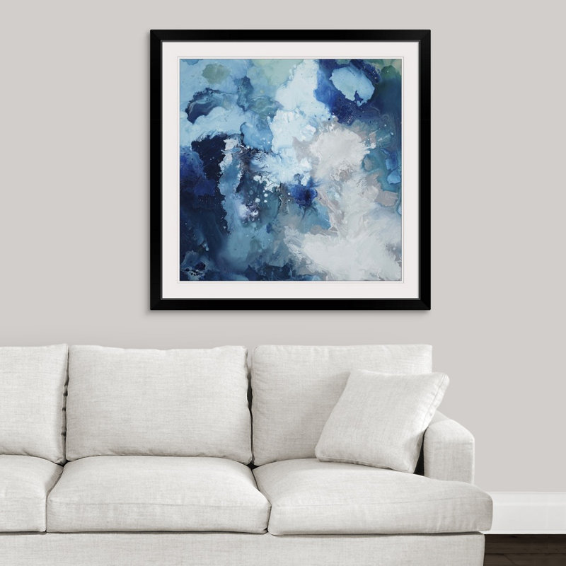 «Silvio Blu Flo» par Randy Hibberd - reproduction imprimée, Impression encadrée, H 38 po x l 38 po, Noir