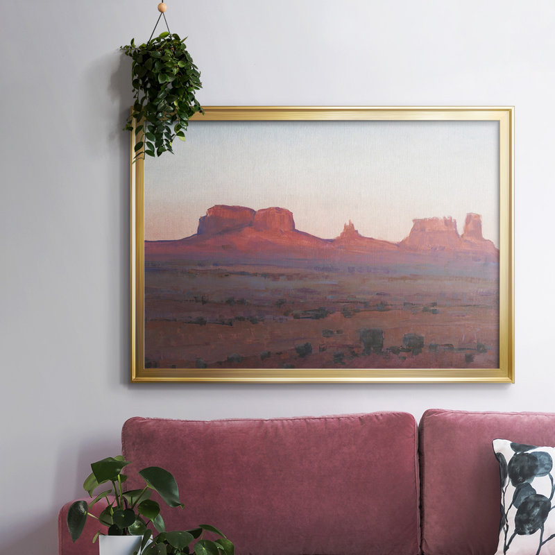 Red Rocks At Dusk II, reproduction d'art sur toile, H 26 po x l 38 po x P 1,5 po, Or