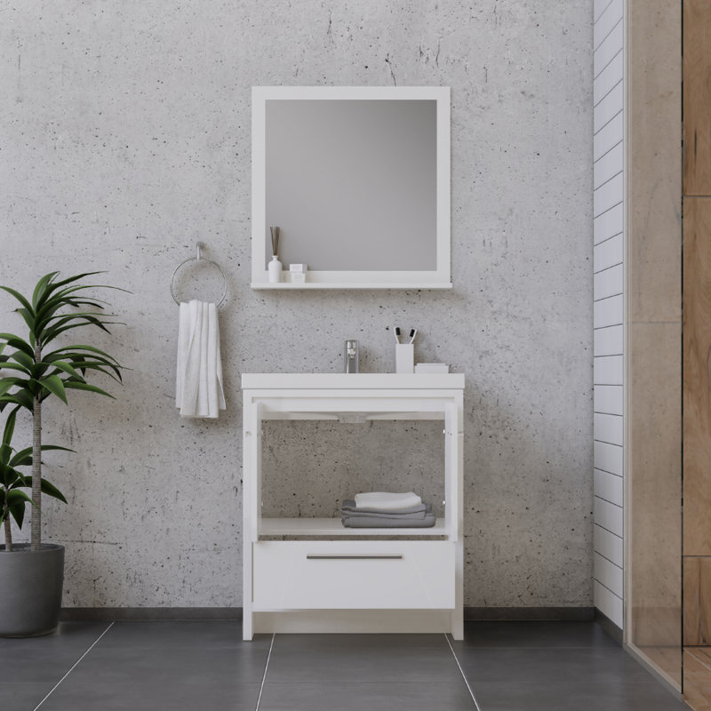 Ensemble de meuble-lavabo simple 30 po Feike, Blanc