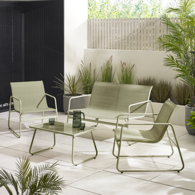 Samekia Garden Seating Set - 6 Chairs and Table for Modern Stylish Patio