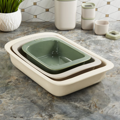 Multicolore ensemble de plats de cuisson rectangulaires en céramique 3 pièces BergHOFF Balance