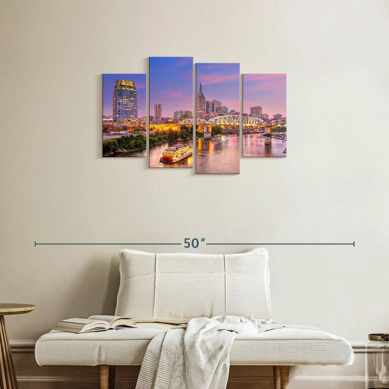 Nashville purple sunset sky Sireci, H 22 po x l 36 po