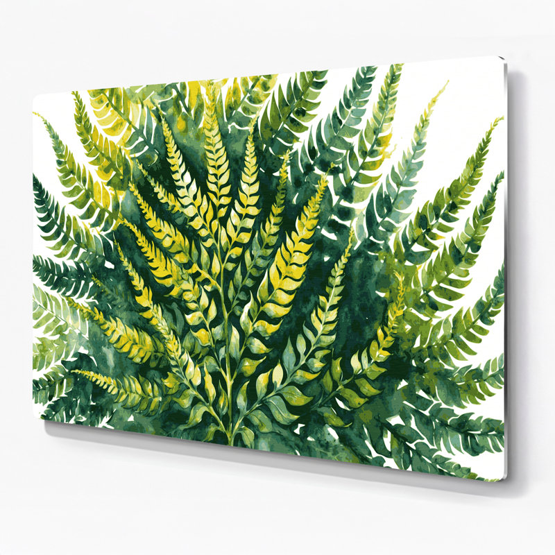 Art mural en métal Botanical Tree Fern, H 8 po x l 10 po