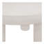 Table basse ronde avec plateau en béton renforcé de fibres et structure en fer, finition crème beige, diamètre intérieur de 35 pouces
