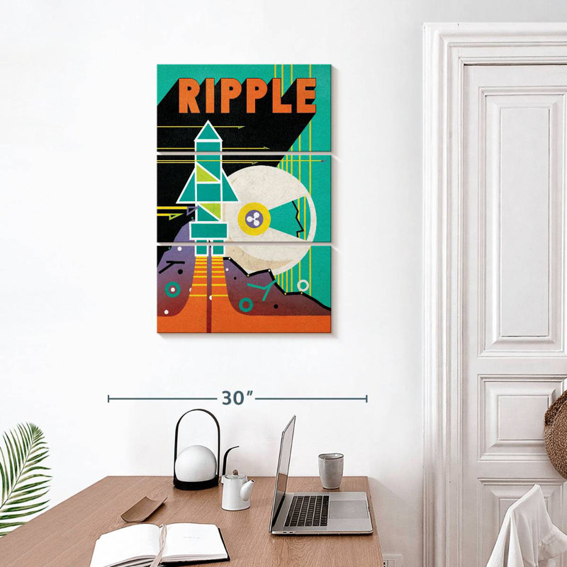Affiche Tergel Crypto-monnaie Ripple, H 32 po x l 20 po