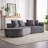 Chumenti Boneless Modern Oversized Sectional Sofa-108844350-108844352