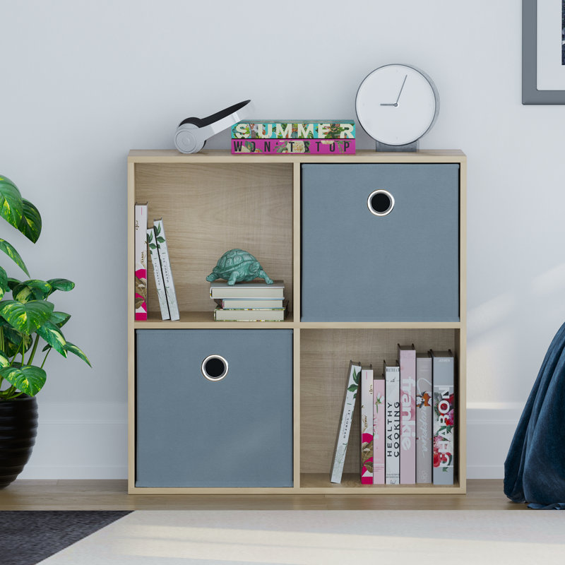 Herlinde 64.5cm H x 65cm W Cube Bookcase, Beige