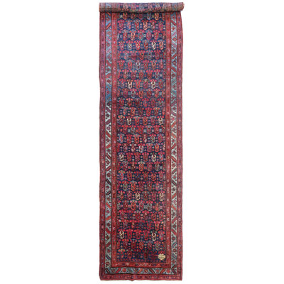 Tapis unique de style antique 3 pi 4 po x 13 pi 3 po Caucase