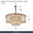 Marquise 21-Light Round Chandelier - Gold