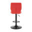 Tabouret de bar pivotant réglable en similicuir rouge