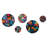 Hemenway - Floral Glam Round Wall Art Set Of 5