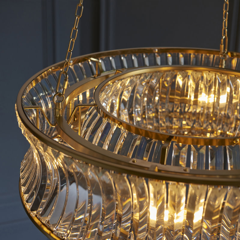 Annalysa 6 - Light Drum Chandelier, Warm Brass